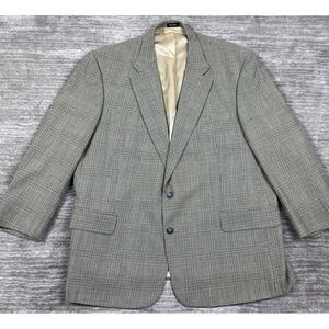 Robert Stock Blazer Mens 48R Multicolor Wool Houndstooth Jacket Sport‎ Coat